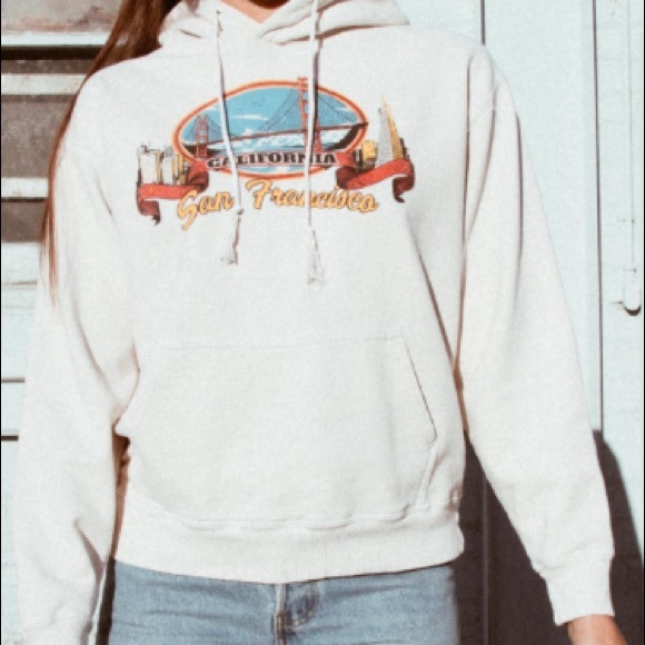 brandy melville white san francisco hoodie - Picture 2 of 3